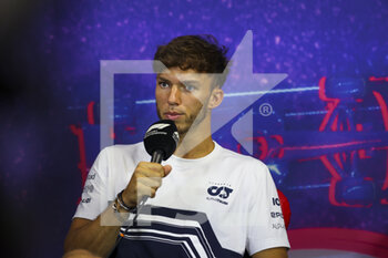 2022-07-21 - GASLY Pierre (fra), Scuderia AlphaTauri, portrait during the press conference prior to the Formula 1 Lenovo Grand Prix de France, French Grand Prix 2022, 12th round of the 2022 FIA Formula One World Championship from July 22 to 24, 2022 on the Circuit Paul Ricard, in Le Castellet, France - F1 - FRENCH GRAND PRIX 2022 - FORMULA 1 - MOTORS