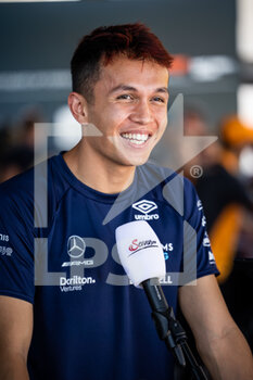 2022-07-21 - ALBON Alexander (tha), Williams Racing FW44, portrait interwiew at the Media Pen during the Formula 1 Lenovo Grand Prix de France, French Grand Prix 2022, 12th round of the 2022 FIA Formula One World Championship from July 22 to 24, 2022 on the Circuit Paul Ricard, in Le Castellet, France - F1 - FRENCH GRAND PRIX 2022 - FORMULA 1 - MOTORS