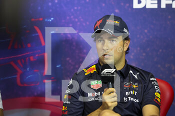 2022-07-21 - PEREZ Sergio (mex), Red Bull Racing, portrait during the press conference prior to the Formula 1 Lenovo Grand Prix de France, French Grand Prix 2022, 12th round of the 2022 FIA Formula One World Championship from July 22 to 24, 2022 on the Circuit Paul Ricard, in Le Castellet, France - F1 - FRENCH GRAND PRIX 2022 - FORMULA 1 - MOTORS