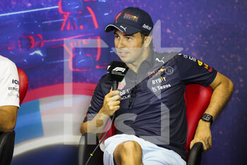 2022-07-21 - PEREZ Sergio (mex), Red Bull Racing, portrait during the press conference prior to the Formula 1 Lenovo Grand Prix de France, French Grand Prix 2022, 12th round of the 2022 FIA Formula One World Championship from July 22 to 24, 2022 on the Circuit Paul Ricard, in Le Castellet, France - F1 - FRENCH GRAND PRIX 2022 - FORMULA 1 - MOTORS