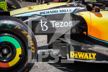 2022-07-22 - McLaren F1 Team MCL36, mechanical detail during the Formula 1 Lenovo Grand Prix de France, French Grand Prix 2022, 12th round of the 2022 FIA Formula One World Championship from July 22 to 24, 2022 on the Circuit Paul Ricard, in Le Castellet, France - F1 - FRENCH GRAND PRIX 2022 - FORMULA 1 - MOTORS