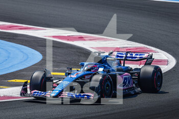 2022-07-22 - 14 ALONSO Fernando (spa), Alpine F1 Team A522, action during the Formula 1 Lenovo Grand Prix de France, French Grand Prix 2022, 12th round of the 2022 FIA Formula One World Championship from July 22 to 24, 2022 on the Circuit Paul Ricard, in Le Castellet, France - F1 - FRENCH GRAND PRIX 2022 - FORMULA 1 - MOTORS