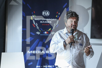 2022-07-23 - FIA Master Games press conference with Frédéric Bertrand, portrait during the Formula 1 Lenovo Grand Prix de France, French Grand Prix 2022, 12th round of the 2022 FIA Formula One World Championship from July 22 to 24, 2022 on the Circuit Paul Ricard, in Le Castellet, France - F1 - FRENCH GRAND PRIX 2022 - FORMULA 1 - MOTORS