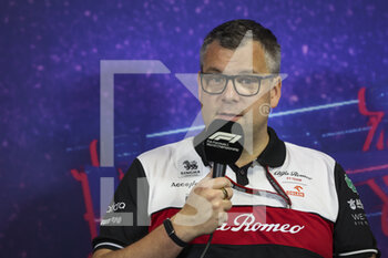 2022-07-23 - Press conference with MONCHAUX Jan (fra), Technical Director of Alfa Romeo F1 Team ORLEN, portrait during the Formula 1 Lenovo Grand Prix de France, French Grand Prix 2022, 12th round of the 2022 FIA Formula One World Championship from July 22 to 24, 2022 on the Circuit Paul Ricard, in Le Castellet, France - F1 - FRENCH GRAND PRIX 2022 - FORMULA 1 - MOTORS
