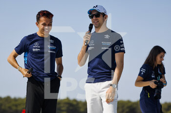 2022-07-23 - ALBON Alexander (tha), Williams Racing FW44, LATIFI Nicholas (can), Williams Racing FW44, portrait, Fan Forum Pilotes F1 during the Formula 1 Lenovo Grand Prix de France, French Grand Prix 2022, 12th round of the 2022 FIA Formula One World Championship from July 22 to 24, 2022 on the Circuit Paul Ricard, in Le Castellet, France - F1 - FRENCH GRAND PRIX 2022 - FORMULA 1 - MOTORS