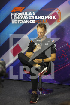 2022-07-23 - Press conference with ROSSI Laurent (fra), CEO of Alpine, portrait during the Formula 1 Lenovo Grand Prix de France, French Grand Prix 2022, 12th round of the 2022 FIA Formula One World Championship from July 22 to 24, 2022 on the Circuit Paul Ricard, in Le Castellet, France - F1 - FRENCH GRAND PRIX 2022 - FORMULA 1 - MOTORS