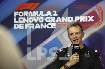 2022-07-23 - Press conference with ROSSI Laurent (fra), CEO of Alpine, portrait during the Formula 1 Lenovo Grand Prix de France, French Grand Prix 2022, 12th round of the 2022 FIA Formula One World Championship from July 22 to 24, 2022 on the Circuit Paul Ricard, in Le Castellet, France - F1 - FRENCH GRAND PRIX 2022 - FORMULA 1 - MOTORS