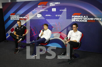 2022-07-23 - Press conference with ROSSI Laurent (fra), CEO of Alpine with CAPITO Jost, Chief Executive Officer of Williams Racing and SHOVLIN Andrew (gbr), Mercedes AMG trackside engineering director, portrait during the Formula 1 Lenovo Grand Prix de France, French Grand Prix 2022, 12th round of the 2022 FIA Formula One World Championship from July 22 to 24, 2022 on the Circuit Paul Ricard, in Le Castellet, France - F1 - FRENCH GRAND PRIX 2022 - FORMULA 1 - MOTORS