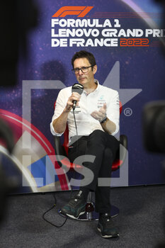 2022-07-23 - Press conference with SHOVLIN Andrew (gbr), Mercedes AMG trackside engineering director, portrait during the Formula 1 Lenovo Grand Prix de France, French Grand Prix 2022, 12th round of the 2022 FIA Formula One World Championship from July 22 to 24, 2022 on the Circuit Paul Ricard, in Le Castellet, France - F1 - FRENCH GRAND PRIX 2022 - FORMULA 1 - MOTORS