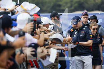 2022-07-23 - VERSTAPPEN Max (ned), Red Bull Racing RB18, portrait, Fan Forum Pilotes F1 during the Formula 1 Lenovo Grand Prix de France, French Grand Prix 2022, 12th round of the 2022 FIA Formula One World Championship from July 22 to 24, 2022 on the Circuit Paul Ricard, in Le Castellet, France - F1 - FRENCH GRAND PRIX 2022 - FORMULA 1 - MOTORS