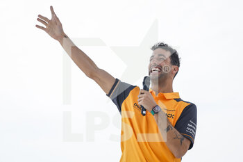 2022-07-23 - RICCIARDO Daniel (aus), McLaren F1 Team MCL36, portrait, Fan Forum Pilotes F1 during the Formula 1 Lenovo Grand Prix de France, French Grand Prix 2022, 12th round of the 2022 FIA Formula One World Championship from July 22 to 24, 2022 on the Circuit Paul Ricard, in Le Castellet, France - F1 - FRENCH GRAND PRIX 2022 - FORMULA 1 - MOTORS