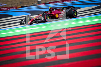 2022-07-23 - 55 SAINZ Carlos (spa), Scuderia Ferrari F1-75, action during the Formula 1 Lenovo Grand Prix de France, French Grand Prix 2022, 12th round of the 2022 FIA Formula One World Championship from July 22 to 24, 2022 on the Circuit Paul Ricard, in Le Castellet, France - F1 - FRENCH GRAND PRIX 2022 - FORMULA 1 - MOTORS