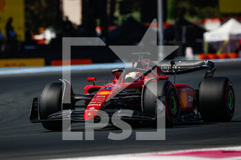 2022-07-23 - 16 LECLERC Charles (mco), Scuderia Ferrari F1-75, action during the Formula 1 Lenovo Grand Prix de France, French Grand Prix 2022, 12th round of the 2022 FIA Formula One World Championship from July 22 to 24, 2022 on the Circuit Paul Ricard, in Le Castellet, France - F1 - FRENCH GRAND PRIX 2022 - FORMULA 1 - MOTORS
