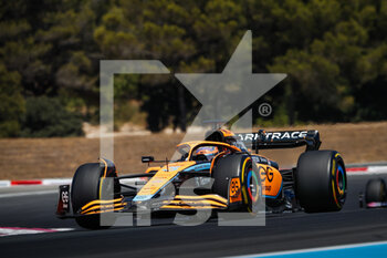 2022-07-24 - 03 RICCIARDO Daniel (aus), McLaren F1 Team MCL36, action during the Formula 1 Lenovo Grand Prix de France, French Grand Prix 2022, 12th round of the 2022 FIA Formula One World Championship from July 22 to 24, 2022 on the Circuit Paul Ricard, in Le Castellet, France - F1 - FRENCH GRAND PRIX 2022 - RACE - FORMULA 1 - MOTORS