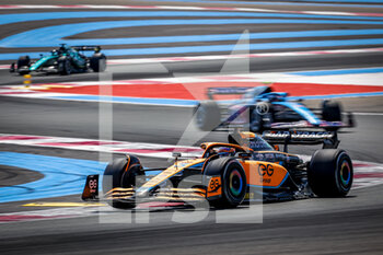 2022-07-24 - 03 RICCIARDO Daniel (aus), McLaren F1 Team MCL36, action during the Formula 1 Lenovo Grand Prix de France, French Grand Prix 2022, 12th round of the 2022 FIA Formula One World Championship from July 22 to 24, 2022 on the Circuit Paul Ricard, in Le Castellet, France - F1 - FRENCH GRAND PRIX 2022 - RACE - FORMULA 1 - MOTORS