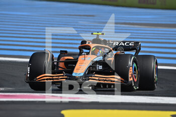 2022-07-24 - 04 NORRIS Lando (gbr), McLaren F1 Team MCL36, action during the Formula 1 Lenovo Grand Prix de France, French Grand Prix 2022, 12th round of the 2022 FIA Formula One World Championship from July 22 to 24, 2022 on the Circuit Paul Ricard, in Le Castellet, France - F1 - FRENCH GRAND PRIX 2022 - RACE - FORMULA 1 - MOTORS
