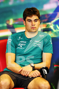 2022-07-28 - STROLL Lance (can), Aston Martin F1 Team AMR22, portrait press conference during the Formula 1 Aramco Magyar Nagydij 2022, Hungarian Grand Prix 2022, 12th round of the 2022 FIA Formula One World Championship from July 28 to 31, 2022 on the Hungaroring, in Mogyorod, Hungary - F1 - HUNGARIAN GRAND PRIX 2022 - FORMULA 1 - MOTORS