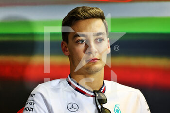 2022-07-28 - RUSSELL George (gbr), Mercedes AMG F1 Team W13, portrait press conference during the Formula 1 Aramco Magyar Nagydij 2022, Hungarian Grand Prix 2022, 12th round of the 2022 FIA Formula One World Championship from July 28 to 31, 2022 on the Hungaroring, in Mogyorod, Hungary - F1 - HUNGARIAN GRAND PRIX 2022 - FORMULA 1 - MOTORS