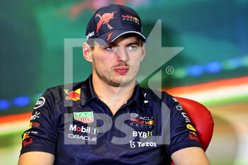 2022-07-28 - VERSTAPPEN Max (ned), Red Bull Racing RB18, portrait press conference during the Formula 1 Aramco Magyar Nagydij 2022, Hungarian Grand Prix 2022, 12th round of the 2022 FIA Formula One World Championship from July 28 to 31, 2022 on the Hungaroring, in Mogyorod, Hungary - F1 - HUNGARIAN GRAND PRIX 2022 - FORMULA 1 - MOTORS