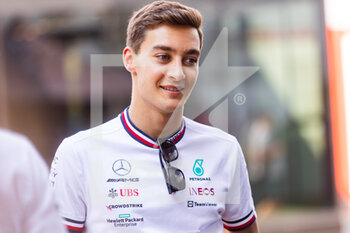 2022-07-28 - RUSSELL George (gbr), Mercedes AMG F1 Team W13, portrait during the Formula 1 Aramco Magyar Nagydij 2022, Hungarian Grand Prix 2022, 12th round of the 2022 FIA Formula One World Championship from July 28 to 31, 2022 on the Hungaroring, in Mogyorod, Hungary - F1 - HUNGARIAN GRAND PRIX 2022 - FORMULA 1 - MOTORS
