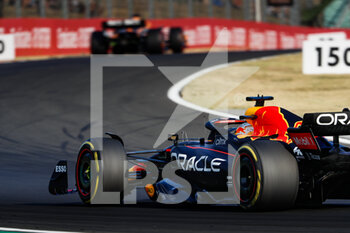 2022-07-29 - 01 VERSTAPPEN Max (nld), Red Bull Racing RB18, action sidepods during the Formula 1 Aramco Magyar Nagydij 2022, Hungarian Grand Prix 2022, 12th round of the 2022 FIA Formula One World Championship from July 28 to 31, 2022 on the Hungaroring, in Mogyorod, Hungary - F1 - HUNGARIAN GRAND PRIX 2022 - FORMULA 1 - MOTORS
