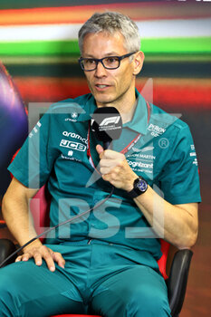 2022-07-29 - Mike Krack (LUX) Aston Martin F1 Team, Team Principal in the FIA Press Conference, portrait during the Formula 1 Aramco Magyar Nagydij 2022, Hungarian Grand Prix 2022, 12th round of the 2022 FIA Formula One World Championship from July 28 to 31, 2022 on the Hungaroring, in Mogyorod, Hungary - F1 - HUNGARIAN GRAND PRIX 2022 - FORMULA 1 - MOTORS