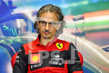 2022-07-29 - Laurent Mekies (FRA) Ferrari Sporting Director in the FIA Press Conference, portrait during the Formula 1 Aramco Magyar Nagydij 2022, Hungarian Grand Prix 2022, 12th round of the 2022 FIA Formula One World Championship from July 28 to 31, 2022 on the Hungaroring, in Mogyorod, Hungary - F1 - HUNGARIAN GRAND PRIX 2022 - FORMULA 1 - MOTORS