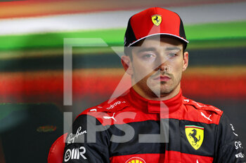 2022-07-30 - Charles Leclerc (MON), Ferrari, in the post qualifying FIA Press Conference, portrait during the Formula 1 Aramco Magyar Nagydij 2022, Hungarian Grand Prix 2022, 12th round of the 2022 FIA Formula One World Championship from July 28 to 31, 2022 on the Hungaroring, in Mogyorod, Hungary - F1 - HUNGARIAN GRAND PRIX 2022 - FORMULA 1 - MOTORS