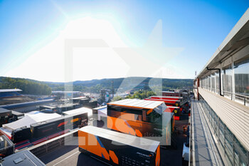 2022-08-25 - landscape, paysage,, paddock, motorhome, during the Formula 1 Rolex Belgian Grand Prix 2022, 14th round of the 2022 FIA Formula One World Championship from August 26 to 28, 2022 on the Circuit de Spa-Francorchamps, in Francorchamps, Belgium - F1 - BELGIAN GRAND PRIX 2022 - FORMULA 1 - MOTORS