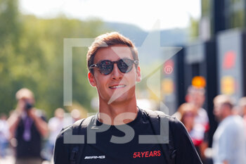 2022-08-25 - RUSSELL George (gbr), Mercedes AMG F1 Team W13, portrait during the Formula 1 Rolex Belgian Grand Prix 2022, 14th round of the 2022 FIA Formula One World Championship from August 26 to 28, 2022 on the Circuit de Spa-Francorchamps, in Francorchamps, Belgium - F1 - BELGIAN GRAND PRIX 2022 - FORMULA 1 - MOTORS