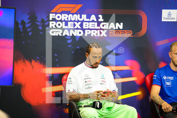 2022-08-25 - HAMILTON Lewis (gbr), Mercedes AMG F1 Team W13, portrait during the Formula 1 Rolex Belgian Grand Prix 2022, 14th round of the 2022 FIA Formula One World Championship from August 26 to 28, 2022 on the Circuit de Spa-Francorchamps, in Francorchamps, Belgium - F1 - BELGIAN GRAND PRIX 2022 - FORMULA 1 - MOTORS