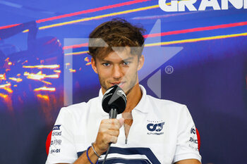 2022-08-25 - GASLY Pierre (fra), Scuderia AlphaTauri AT03, portrait, press conference during the Formula 1 Rolex Belgian Grand Prix 2022, 14th round of the 2022 FIA Formula One World Championship from August 26 to 28, 2022 on the Circuit de Spa-Francorchamps, in Francorchamps, Belgium - F1 - BELGIAN GRAND PRIX 2022 - FORMULA 1 - MOTORS