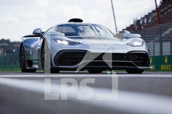 2022-08-25 - Mercedes-AMG GT One, driven by HAMILTON Lewis (gbr), Mercedes AMG F1 Team during the Formula 1 Rolex Belgian Grand Prix 2022, 14th round of the 2022 FIA Formula One World Championship from August 26 to 28, 2022 on the Circuit de Spa-Francorchamps, in Francorchamps, Belgium - F1 - BELGIAN GRAND PRIX 2022 - FORMULA 1 - MOTORS
