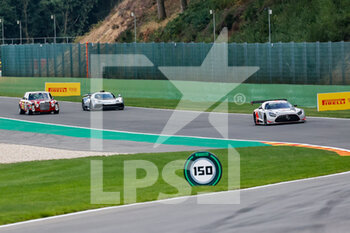 2022-08-25 - Mercedes GT3 EDITION 55, Mercedes-AMG GT One and 300 SEL 6.8 AMG so-called the «Red Pige» during the Formula 1 Rolex Belgian Grand Prix 2022, 14th round of the 2022 FIA Formula One World Championship from August 26 to 28, 2022 on the Circuit de Spa-Francorchamps, in Francorchamps, Belgium - F1 - BELGIAN GRAND PRIX 2022 - FORMULA 1 - MOTORS