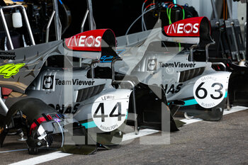 2022-08-25 - Mercedes AMG F1 Team W13, mechanical detail of engine covers during the Formula 1 Rolex Belgian Grand Prix 2022, 14th round of the 2022 FIA Formula One World Championship from August 26 to 28, 2022 on the Circuit de Spa-Francorchamps, in Francorchamps, Belgium - F1 - BELGIAN GRAND PRIX 2022 - FORMULA 1 - MOTORS
