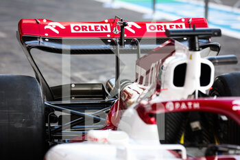 2022-08-25 - Alfa Romeo F1 Team ORLEN C42, mechanical detail rear wing during the Formula 1 Rolex Belgian Grand Prix 2022, 14th round of the 2022 FIA Formula One World Championship from August 26 to 28, 2022 on the Circuit de Spa-Francorchamps, in Francorchamps, Belgium - F1 - BELGIAN GRAND PRIX 2022 - FORMULA 1 - MOTORS