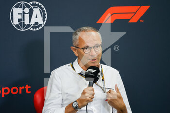 2022-08-26 - DOMENICALI Stefano (ita), Chairman and CEO Formula One Group FOG, portrait, press conference, during the Formula 1 Rolex Belgian Grand Prix 2022, 14th round of the 2022 FIA Formula One World Championship from August 26 to 28, 2022 on the Circuit de Spa-Francorchamps, in Francorchamps, Belgium - F1 - BELGIAN GRAND PRIX 2022 - FORMULA 1 - MOTORS