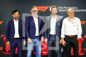 2022-08-26 - Audi Sport Press Conference: BEN SULAYEM Mohammed (uae), President of the FIA,DUESMANN Markus (ger), CEO of Audi, HOFFMAN Oliver (ger), Chief Technical Officer of Audi, DOMENICALI Stefano (ita), Chairman and CEO Formula One Group FOG, portrait during the Formula 1 Rolex Belgian Grand Prix 2022, 14th round of the 2022 FIA Formula One World Championship from August 26 to 28, 2022 on the Circuit de Spa-Francorchamps, in Francorchamps, Belgium - F1 - BELGIAN GRAND PRIX 2022 - FORMULA 1 - MOTORS