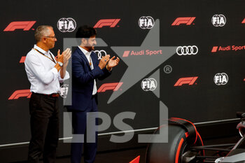 2022-08-26 - DOMENICALI Stefano (ita), Chairman and CEO Formula One Group FOG, with BEN SULAYEM Mohammed (uae), President of the FIA, portrait, during the Formula 1 Rolex Belgian Grand Prix 2022, 14th round of the 2022 FIA Formula One World Championship from August 26 to 28, 2022 on the Circuit de Spa-Francorchamps, in Francorchamps, Belgium - F1 - BELGIAN GRAND PRIX 2022 - FORMULA 1 - MOTORS