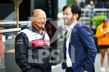 2022-08-26 - VASSEUR Frederic (fra), Team Principal of Alfa Romeo F1 Team ORLEN, BEN SULAYEM Mohammed (uae), President of the FIA, portrait during the Formula 1 Rolex Belgian Grand Prix 2022, 14th round of the 2022 FIA Formula One World Championship from August 26 to 28, 2022 on the Circuit de Spa-Francorchamps, in Francorchamps, Belgium - F1 - BELGIAN GRAND PRIX 2022 - FORMULA 1 - MOTORS