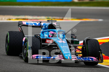 2022-08-26 - 14 ALONSO Fernando (spa), Alpine F1 Team A522, action during the Formula 1 Rolex Belgian Grand Prix 2022, 14th round of the 2022 FIA Formula One World Championship from August 26 to 28, 2022 on the Circuit de Spa-Francorchamps, in Francorchamps, Belgium - F1 - BELGIAN GRAND PRIX 2022 - FORMULA 1 - MOTORS