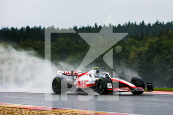 2022-08-26 - 47 SCHUMACHER Mick (ger), Haas F1 Team VF-22 Ferrari, action during the Formula 1 Rolex Belgian Grand Prix 2022, 14th round of the 2022 FIA Formula One World Championship from August 26 to 28, 2022 on the Circuit de Spa-Francorchamps, in Francorchamps, Belgium - F1 - BELGIAN GRAND PRIX 2022 - FORMULA 1 - MOTORS