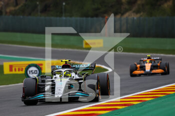 2022-08-26 - 44 HAMILTON Lewis (gbr), Mercedes AMG F1 Team W13, action during the Formula 1 Rolex Belgian Grand Prix 2022, 14th round of the 2022 FIA Formula One World Championship from August 26 to 28, 2022 on the Circuit de Spa-Francorchamps, in Francorchamps, Belgium - F1 - BELGIAN GRAND PRIX 2022 - FORMULA 1 - MOTORS