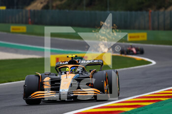 2022-08-26 - 04 NORRIS Lando (gbr), McLaren F1 Team MCL36, action during the Formula 1 Rolex Belgian Grand Prix 2022, 14th round of the 2022 FIA Formula One World Championship from August 26 to 28, 2022 on the Circuit de Spa-Francorchamps, in Francorchamps, Belgium - F1 - BELGIAN GRAND PRIX 2022 - FORMULA 1 - MOTORS