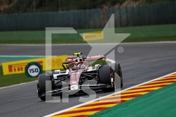 2022-08-26 - 24 ZHOU Guanyu (chi), Alfa Romeo F1 Team ORLEN C42, action during the Formula 1 Rolex Belgian Grand Prix 2022, 14th round of the 2022 FIA Formula One World Championship from August 26 to 28, 2022 on the Circuit de Spa-Francorchamps, in Francorchamps, Belgium - F1 - BELGIAN GRAND PRIX 2022 - FORMULA 1 - MOTORS