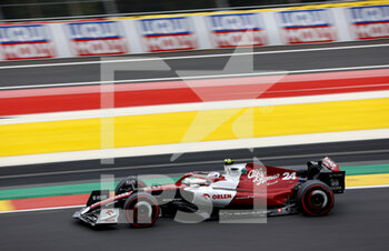 2022-08-27 - 24 ZHOU Guanyu (chi), Alfa Romeo F1 Team ORLEN C42, action during the Formula 1 Rolex Belgian Grand Prix 2022, 14th round of the 2022 FIA Formula One World Championship from August 26 to 28, 2022 on the Circuit de Spa-Francorchamps, in Francorchamps, Belgium - F1 - BELGIAN GRAND PRIX 2022 - FORMULA 1 - MOTORS