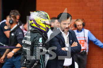 2022-08-27 - BEN SULAYEM Mohammed (uae), President of the FIA, HAMILTON Lewis (gbr), Mercedes AMG F1 Team W13, portrait during the Formula 1 Rolex Belgian Grand Prix 2022, 14th round of the 2022 FIA Formula One World Championship from August 26 to 28, 2022 on the Circuit de Spa-Francorchamps, in Francorchamps, Belgium - F1 - BELGIAN GRAND PRIX 2022 - FORMULA 1 - MOTORS