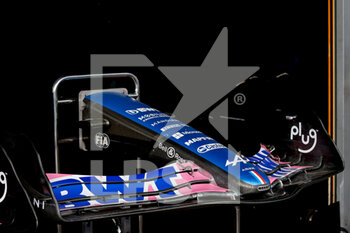 2022-08-27 - Alpine F1 Team, front wing, aileron, during the Formula 1 Rolex Belgian Grand Prix 2022, 14th round of the 2022 FIA Formula One World Championship from August 26 to 28, 2022 on the Circuit de Spa-Francorchamps, in Francorchamps, Belgium - F1 - BELGIAN GRAND PRIX 2022 - FORMULA 1 - MOTORS