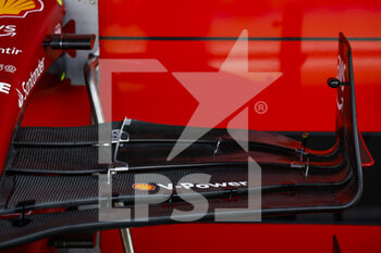 2022-08-28 - Front wing, Scuderia Ferrari F1-75, mechanical detail during the Formula 1 Rolex Belgian Grand Prix 2022, 14th round of the 2022 FIA Formula One World Championship from August 26 to 28, 2022 on the Circuit de Spa-Francorchamps, in Francorchamps, Belgium - F1 - BELGIAN GRAND PRIX 2022 - RACE - FORMULA 1 - MOTORS