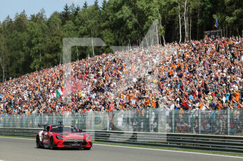 2022-08-28 - Safety car illustration during the Formula 1 Rolex Belgian Grand Prix 2022, 14th round of the 2022 FIA Formula One World Championship from August 26 to 28, 2022 on the Circuit de Spa-Francorchamps, in Francorchamps, Belgium - F1 - BELGIAN GRAND PRIX 2022 - RACE - FORMULA 1 - MOTORS